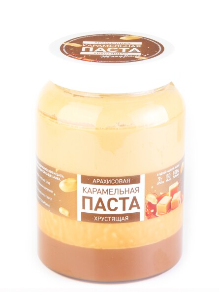 Арахисовая паста Карамельная хрустящая 1кг