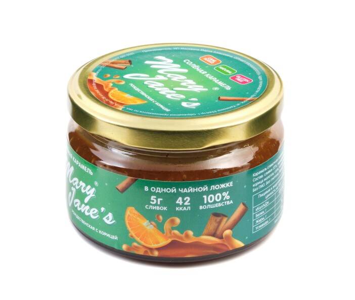 Пряная соленая карамель с апельсином и корицей, 200 г
